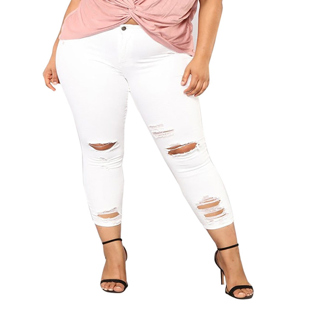 Women's White Slim Jeans