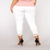 Women's White Slim Jeans