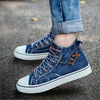 Womens Denim High Top Sneakers