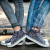 Womens Denim High Top Sneakers