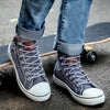 Womens Denim High Top Sneakers