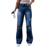 Womens Destroyed Bootcut Jeans